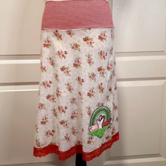 Fornarina Cotton Swan Skirt - Picture 1 of 10